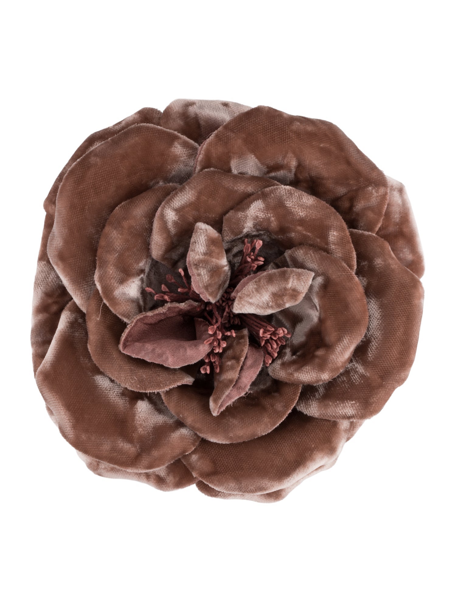 Saint Laurent Velvet Rose Brooch