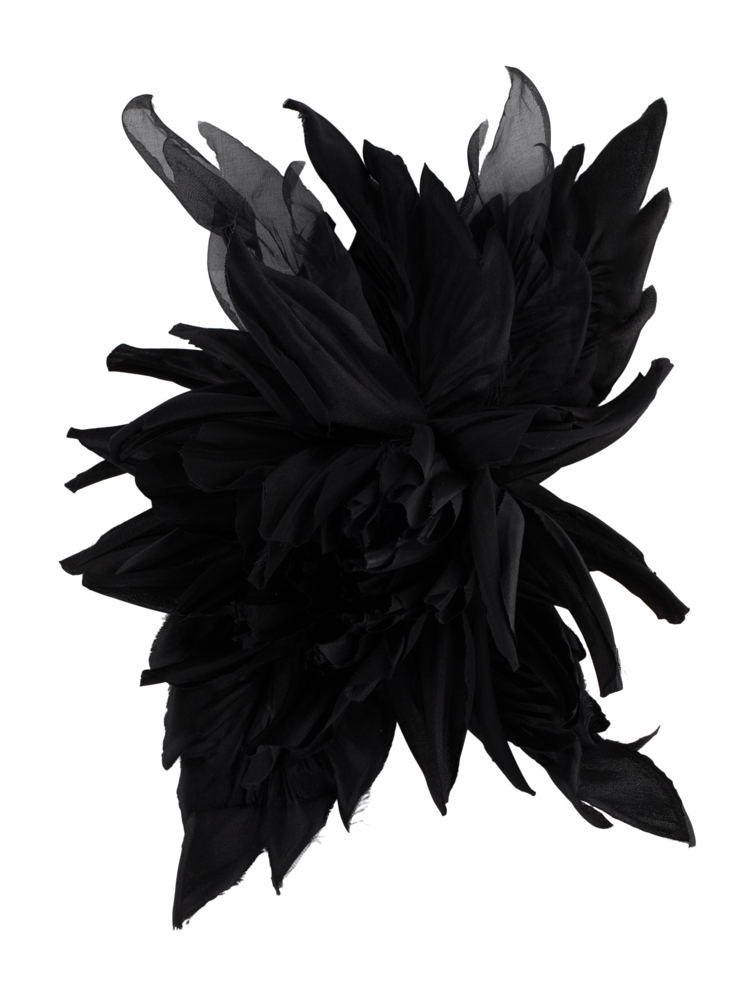 Saint Laurent Silk Dahlia Brooch