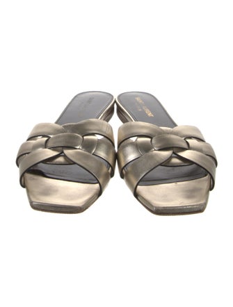 Saint Laurent Leather Slides