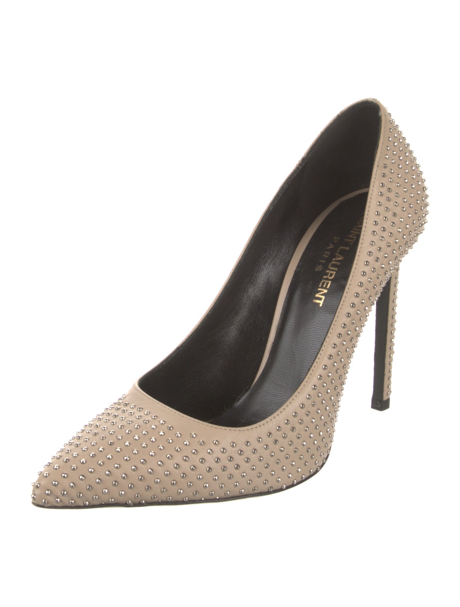 Saint Laurent Leather Studded Accents Pumps