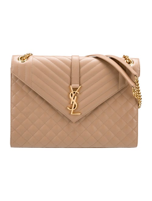Saint Laurent Quilted Triquilt Envelope Large