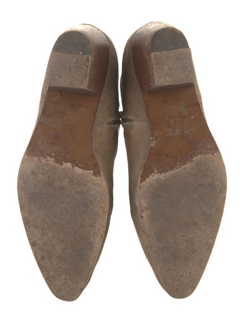 Saint Laurent Suede Patterned Western Boots