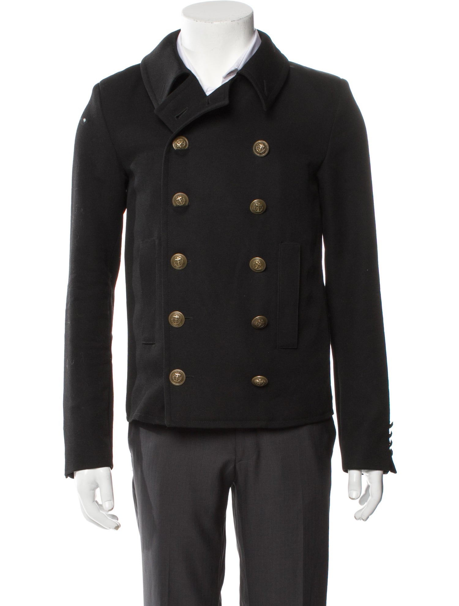 コート Saint Laurent FW24 MP11 SHORT PEACOAT (810508Y080W 1000) Women's Saint Laurent Long coats and winter coats | Lyst