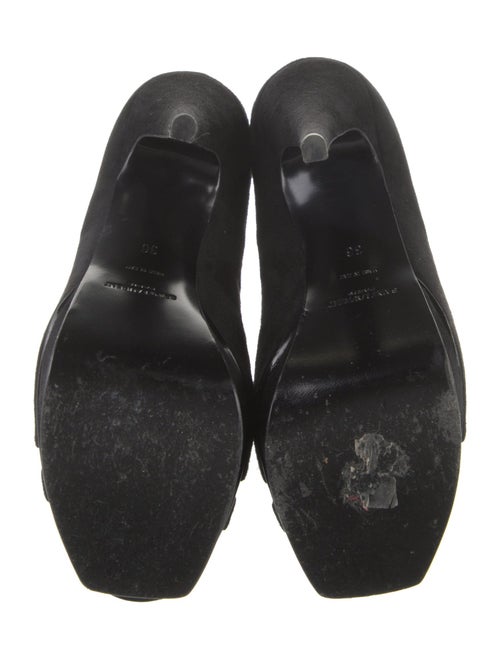 Saint Laurent Suede Cutout Accent Gladiator Sandals