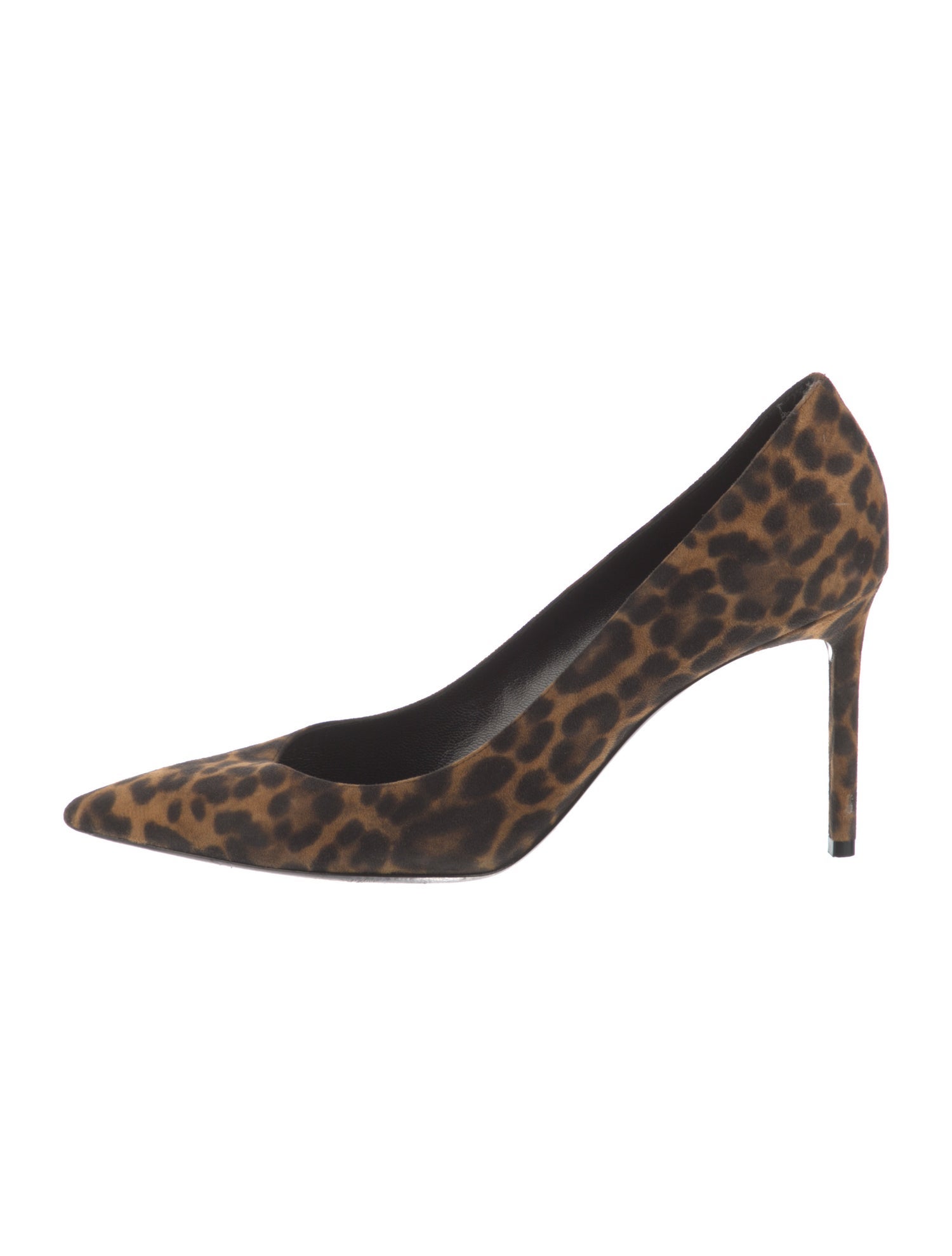 Saint Laurent Suede Animal Print Pumps