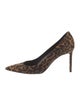 Saint Laurent Suede Animal Print Pumps