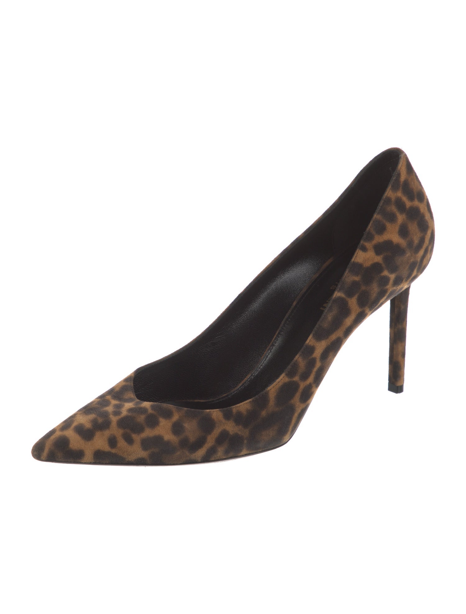 Saint Laurent Suede Animal Print Pumps