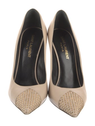 Saint Laurent Leather Studded Accents Pumps