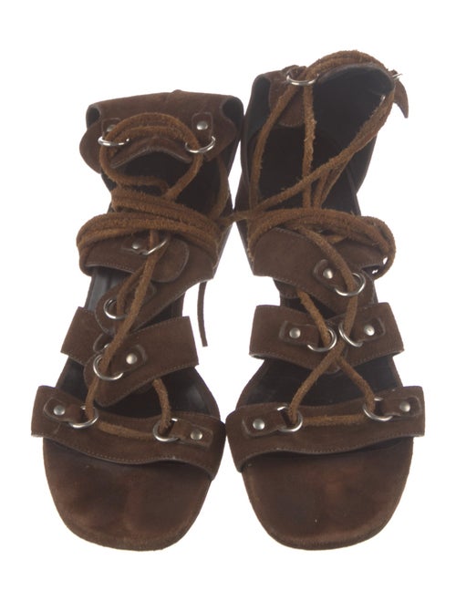 Saint Laurent Suede Gladiator Sandals