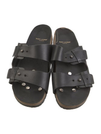 Saint Laurent Leather Slides