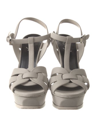 Saint Laurent Leather T-Strap Sandals