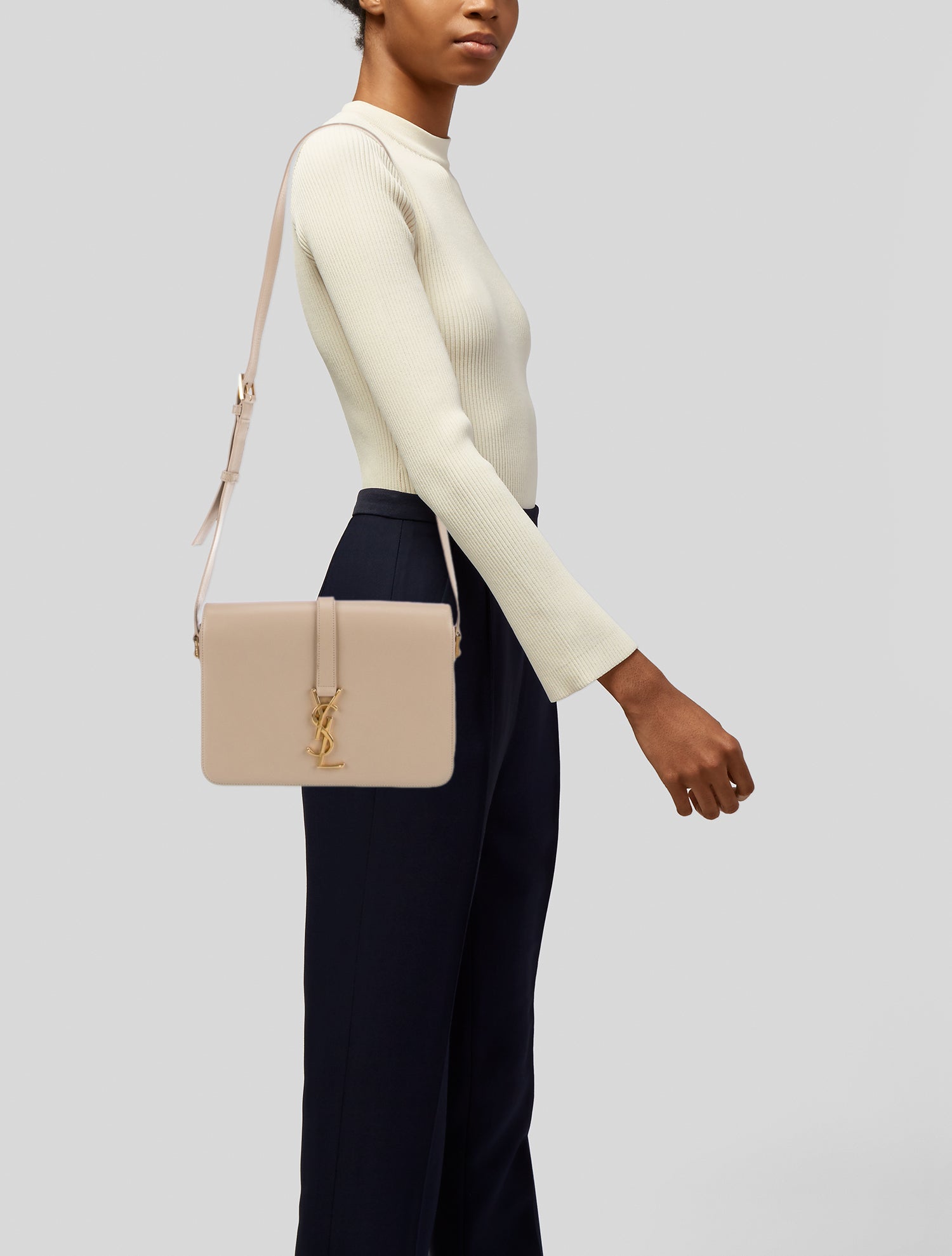 Saint Laurent Leather Classic Monogram Université Medium