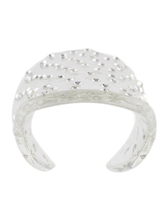 Saint Laurent Crystal & Resin Cuff Bracelet