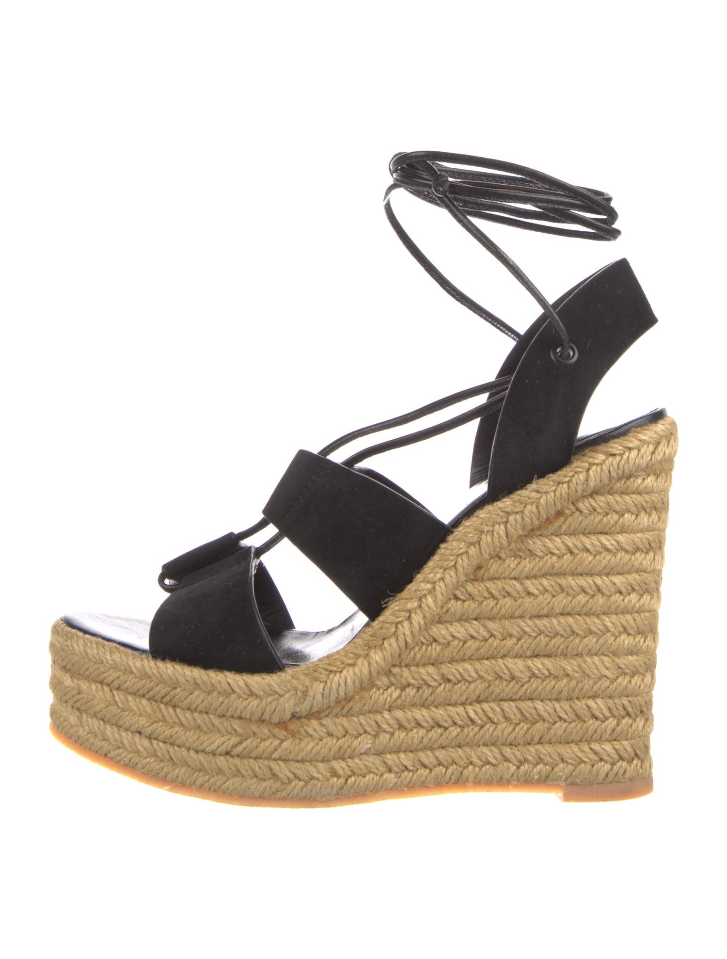 Saint Laurent Suede Braided Accents Espadrilles