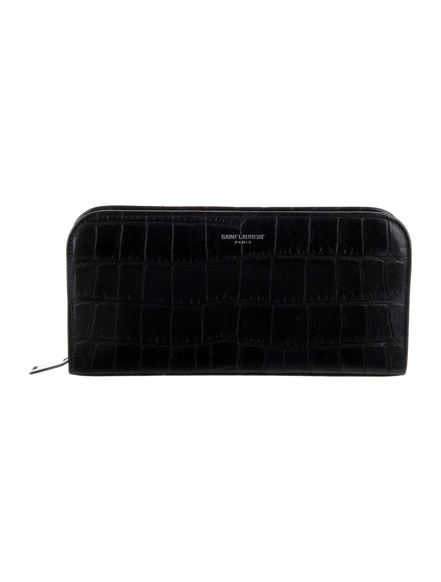 Saint Laurent Embossed Leather Graphic Print Continental Wallet