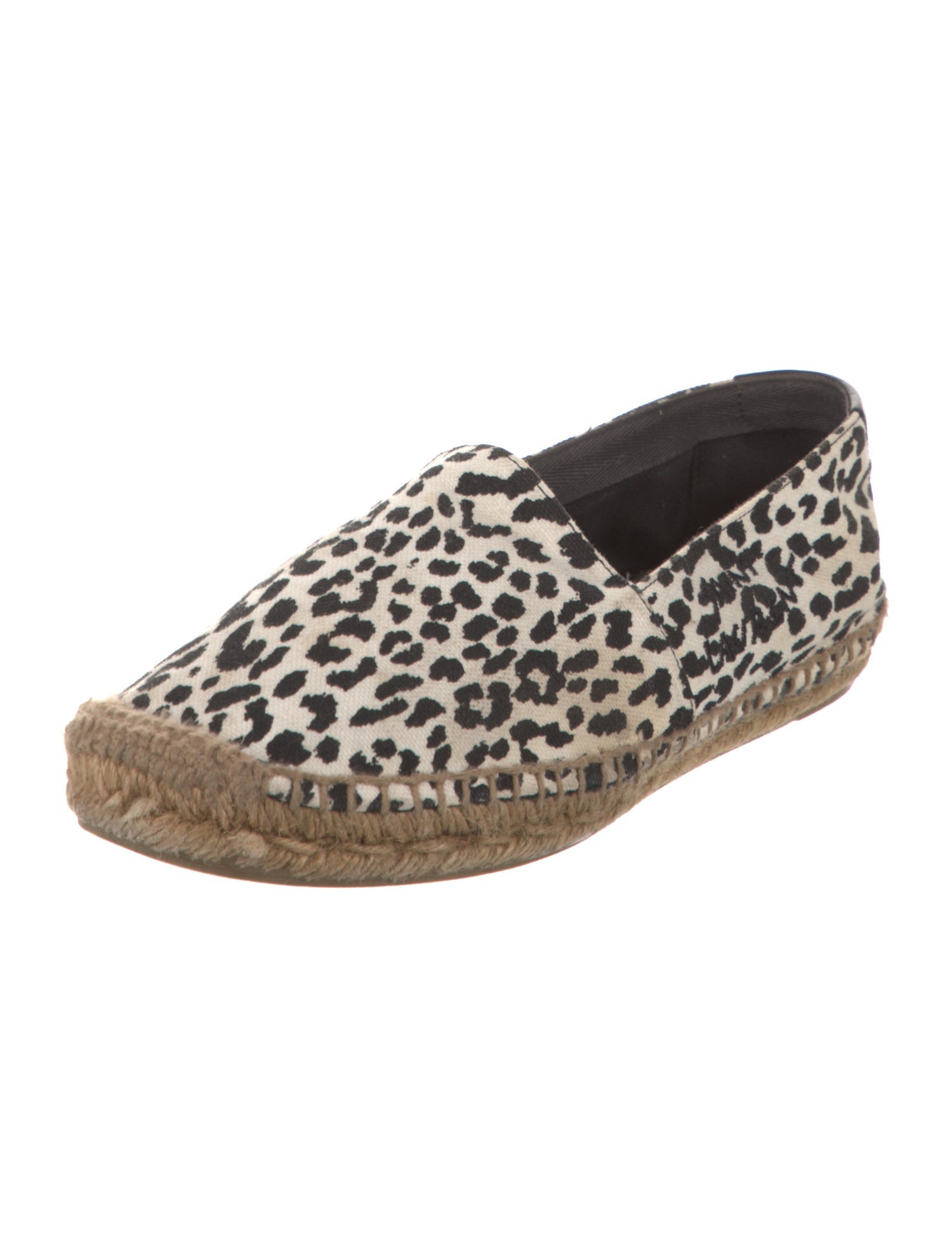 Saint Laurent Canvas Animal Print Espadrilles