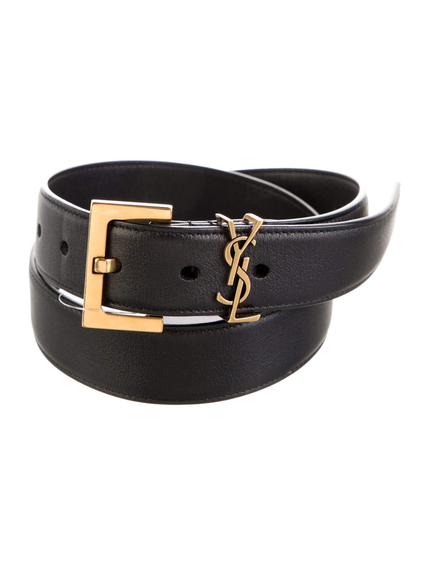 Saint Laurent Skinny Leather Belt