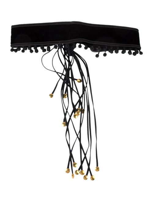 Saint Laurent Wide Velvet Waist Belt