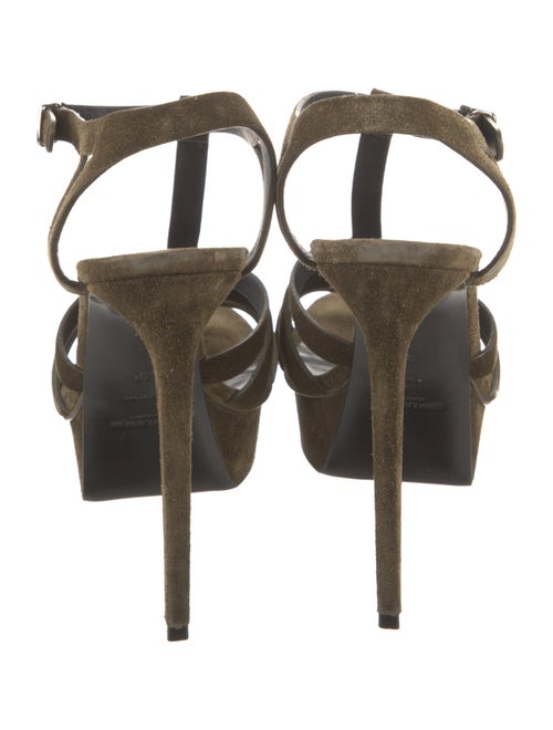 Saint Laurent Suede T-Strap Sandals