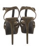 Saint Laurent Suede T-Strap Sandals