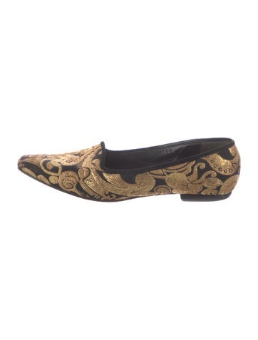 Saint Laurent Flats Printed Loafers 7.5