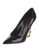 Saint Laurent Signature Logo Patent Leather Pumps