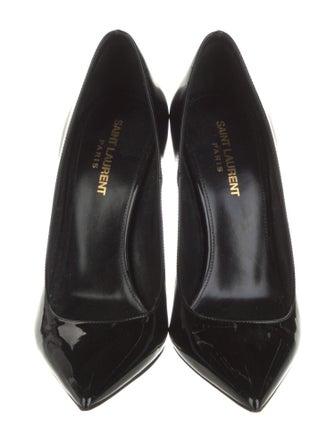 Saint Laurent Signature Logo Patent Leather Pumps