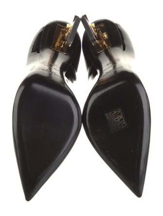 Saint Laurent Signature Logo Patent Leather Pumps