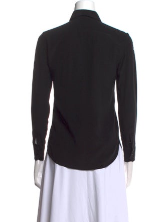 Saint Laurent Long Sleeve Button-Up Top