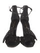 Saint Laurent Suede Bow Accents Sandals