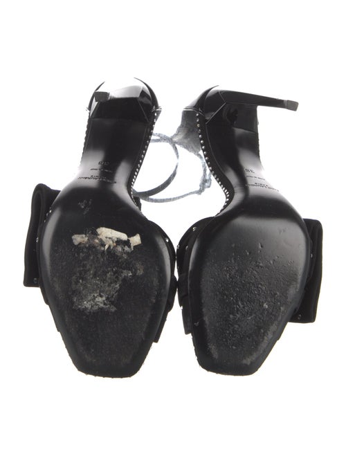 Saint Laurent Suede Bow Accents Sandals