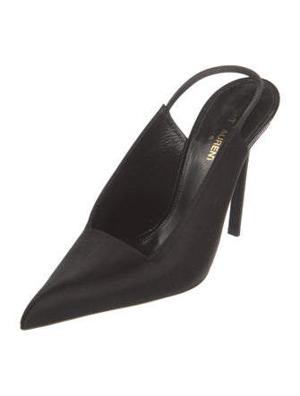 Saint Laurent Satin Slingback Pumps