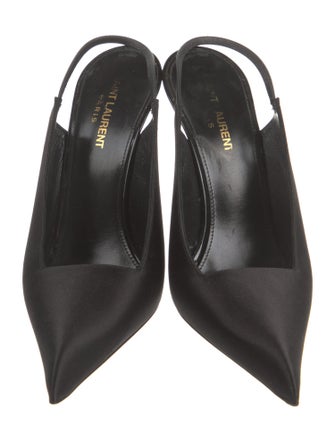 Saint Laurent Satin Slingback Pumps