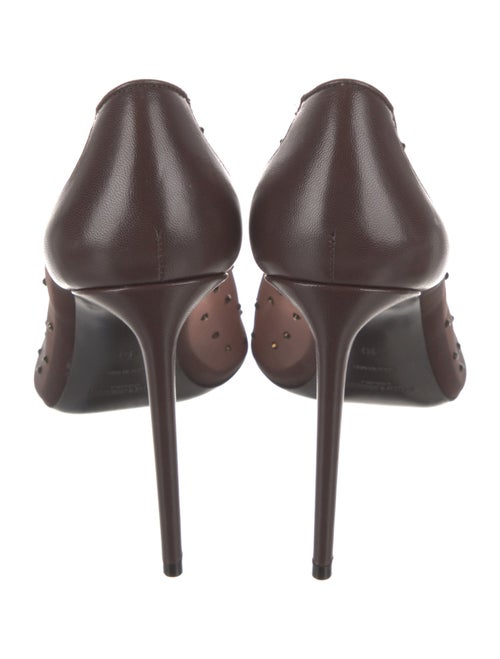 Saint Laurent Mesh Crystal Embellishments T-Strap Pumps