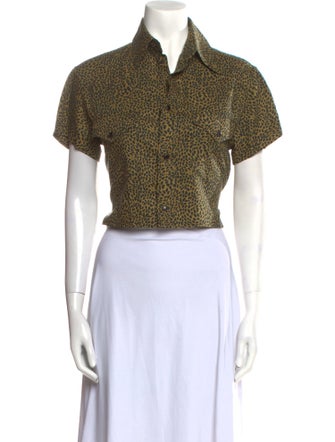 Saint Laurent 2022 Printed Crop Top