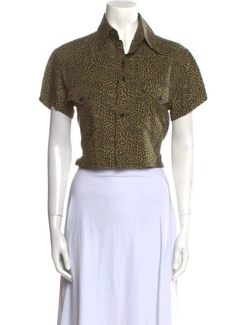 Saint Laurent 2022 Printed Crop Top