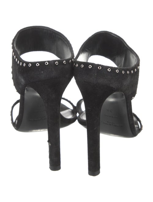 Saint Laurent Suede Studded Accents Slides