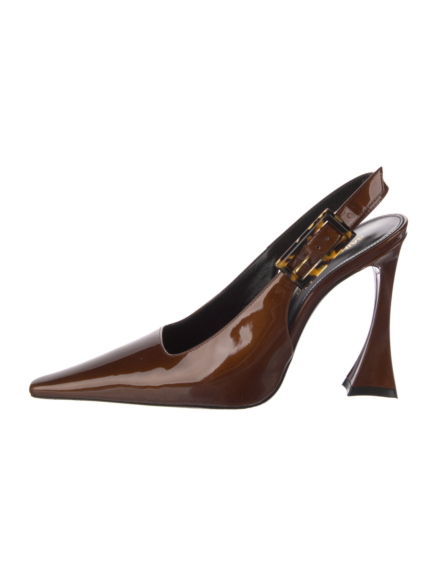 Saint Laurent Patent Leather Slingback Pumps