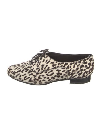 Saint Laurent Ponyhair Animal Print Oxfords