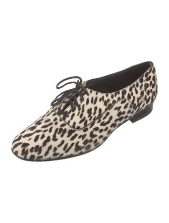 Saint Laurent Ponyhair Animal Print Oxfords