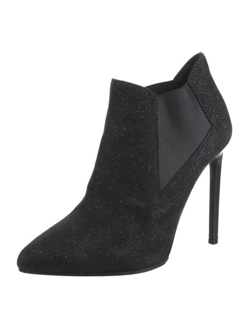 Saint Laurent Suede Glitter Accents Chelsea Boots