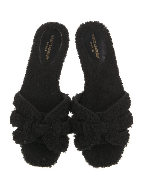Saint Laurent Shearling Slides