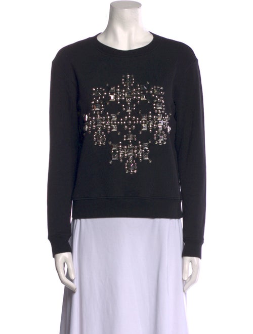 Saint Laurent Graphic Print Crew Neck Sweater