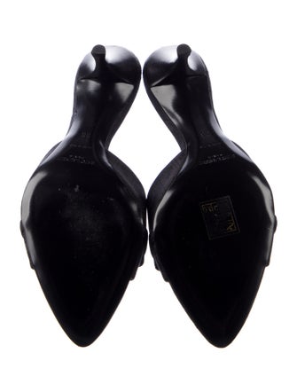 Saint Laurent Canvas Chain-Link Accents Slides