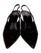 Saint Laurent Patent Leather Animal Print Slingback Pumps