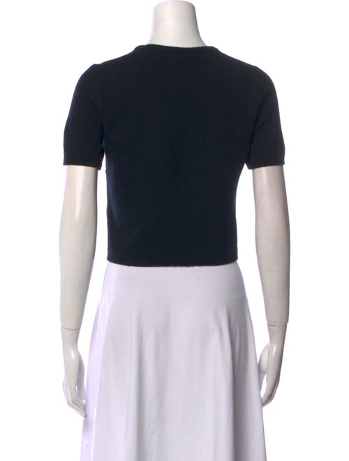 Saint Laurent Wool Crew Neck Crop Top