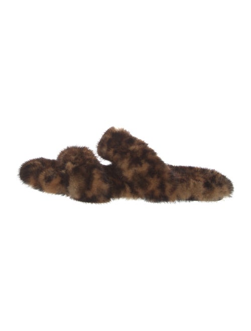 Saint Laurent Mink Animal Print Slides