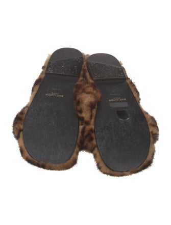 Saint Laurent Mink Animal Print Slides
