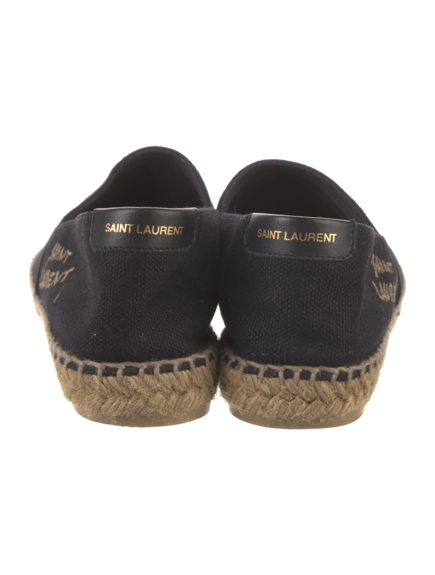 サンダル SAINT LAURENT Black Canvas Espadrilles SAINT LAURENT - Embroidered Canvas Espadrilles - Black Saint