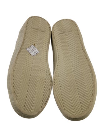 Saint Laurent Leather Embroidered Accent Sneakers